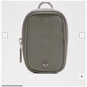 NWT Lululemon Clippable Nano Pouch Grey Sage